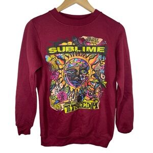 Sublime Maroon long sleeve Graphic band Sweatshirt size XS